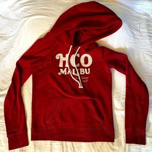 Womens Hollister Sweatshirt "HCO MALIBU" | Sz L (RED)
